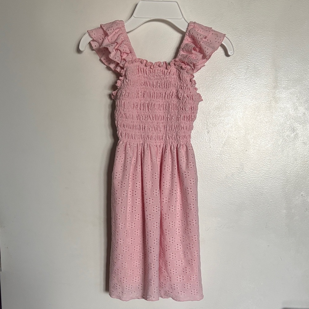 Flowers by Zoe Pink Eyelet Kids Dress